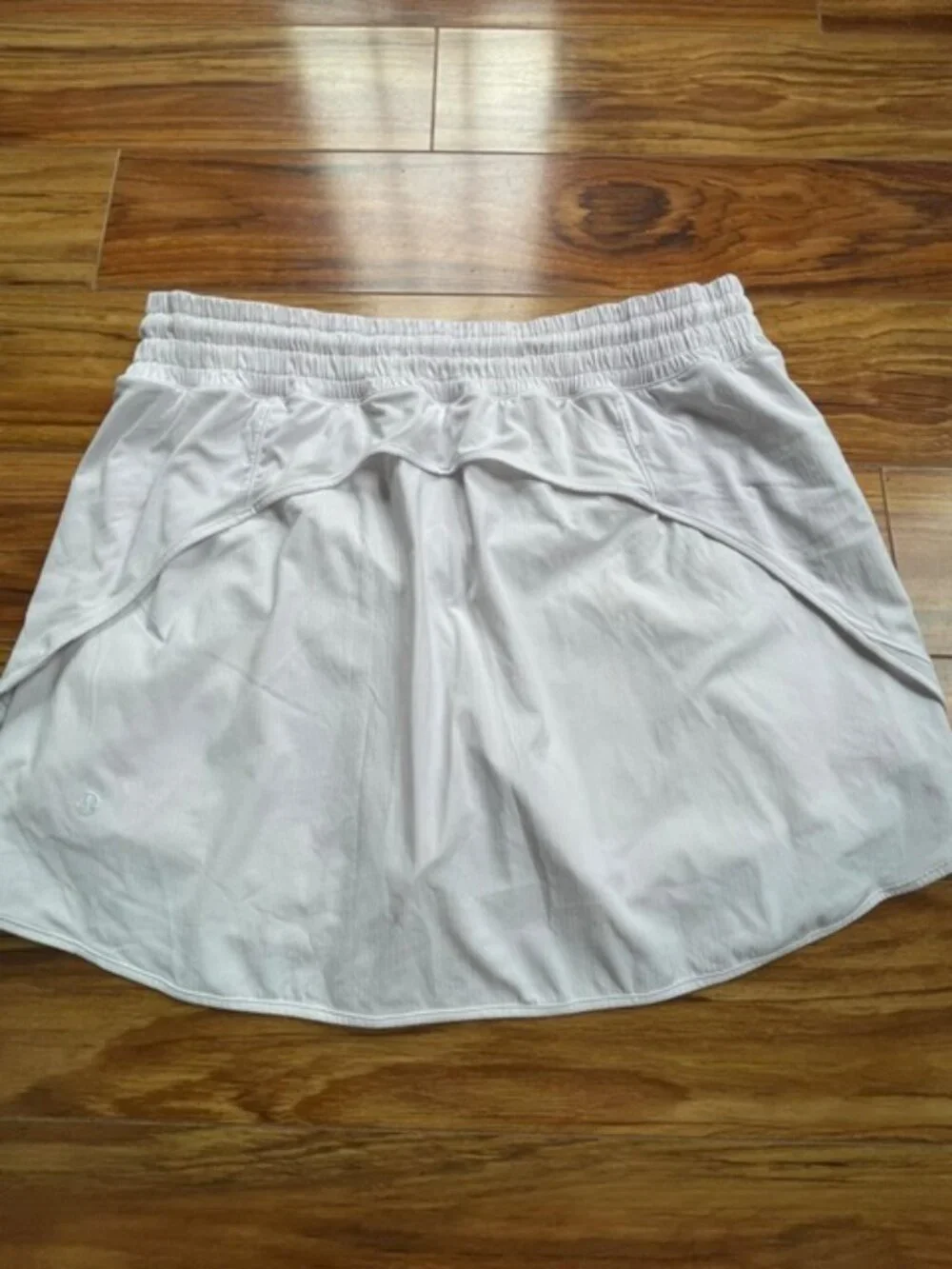 Lululemon Women's Ruched Waist Pace Setter Skort, White, Size 12
